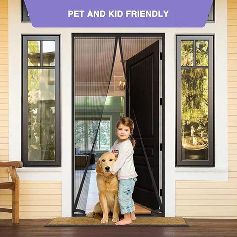 Magic Mesh Magnetic Door Curtain (Size: 4 Foot/ 7 Foot)