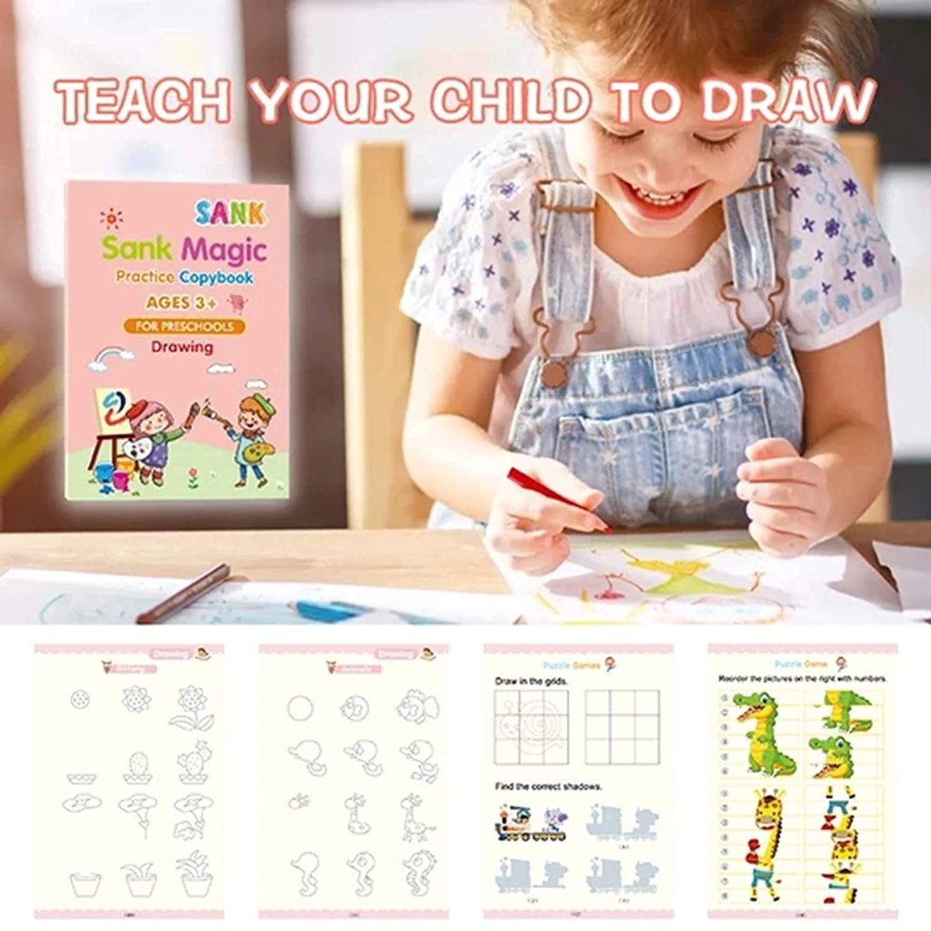 Magic Practice Copybook📚 +Get Free🤩 Bubble Making Glue🫧