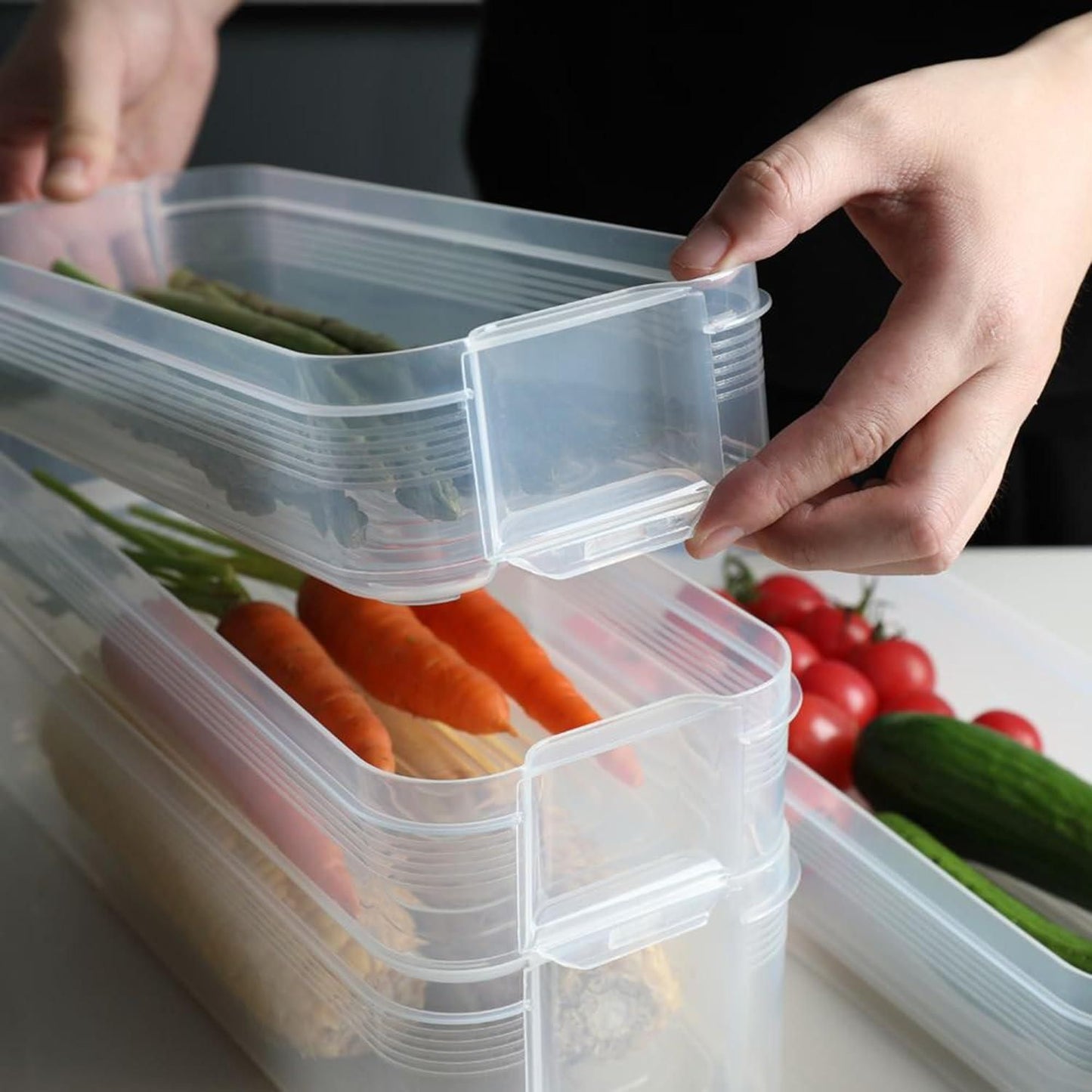 3 Layer Fridge Storage Boxes Fruit vegetable, Fridge Food Storage Containers