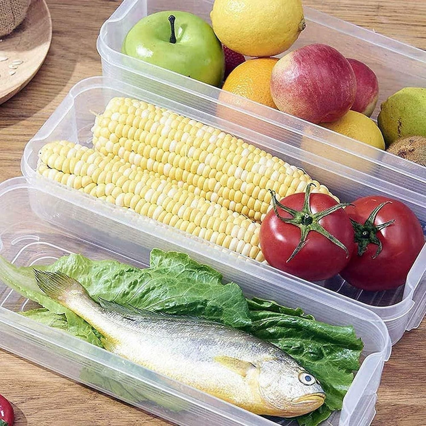 3 Layer Fridge Storage Boxes Fruit vegetable, Fridge Food Storage Containers