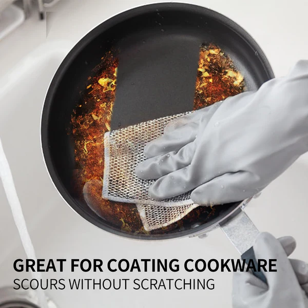 ✨ Non Scratch Dish Wash Cloth GET FREE Steel Over Cookware Cleaning Paste😍