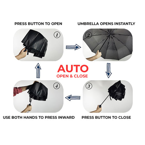 ☔Compact Automatic Open Close Lightweight Umbrella GET FREE Silicone Shoes Cover 😍