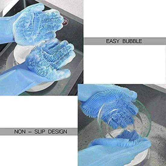 Silicon Cleaning Hand Gloves