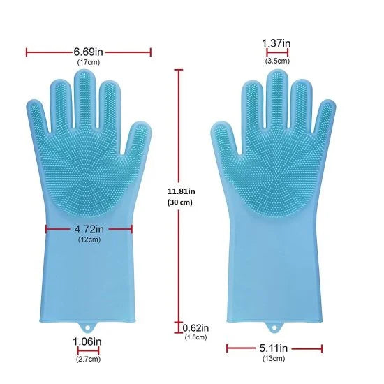 Silicon Cleaning Hand Gloves