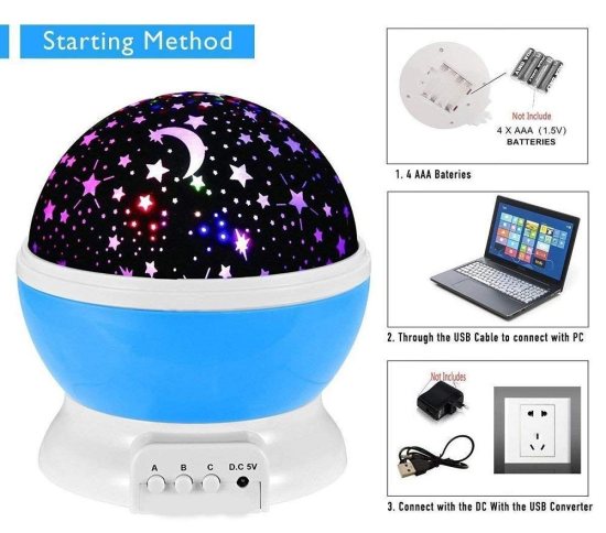 Star Master Moon Star Light Galaxy Projector Light