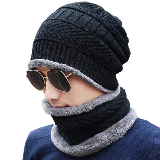 Winter Warm Knit Thick Beanie Cap