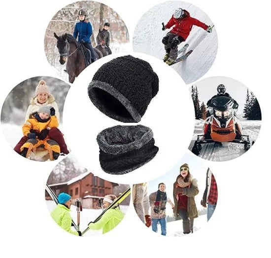 Winter Warm Knit Thick Beanie Cap