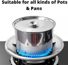 Gas Stove Silver Burner Stand/Gas Saver Jali Ring (Pack 2) Fire & Windproof Energy Saving