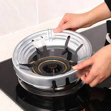 Gas Stove Silver Burner Stand/Gas Saver Jali Ring (Pack 2) Fire & Windproof Energy Saving