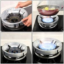 Gas Stove Silver Burner Stand/Gas Saver Jali Ring (Pack 2) Fire & Windproof Energy Saving