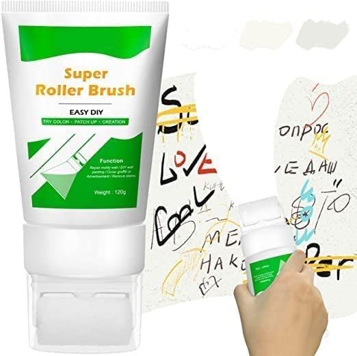 Wall Paint Stain Remover Small Rolling 100 gm with Brush Roller