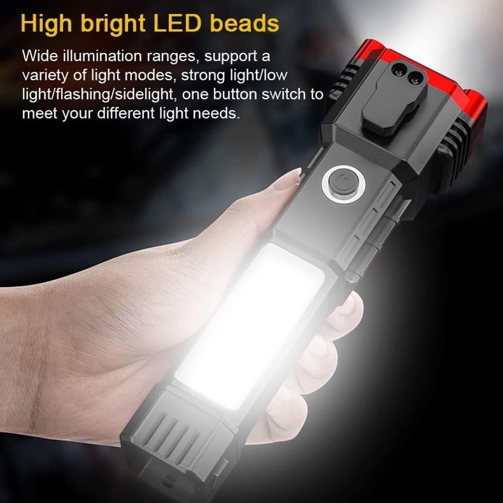 LED Torch - Hammer Torch LED Flashlight with Powerbank Charging.