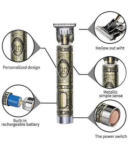Men's Hair Trimmer Adjustable Blade, Close Cut Trimming, 1200 Mah Battery, Gold @ Just Rs.599/-