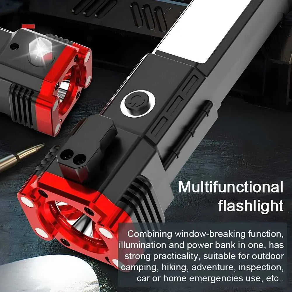 LED Torch - Hammer Torch LED Flashlight with Powerbank Charging.