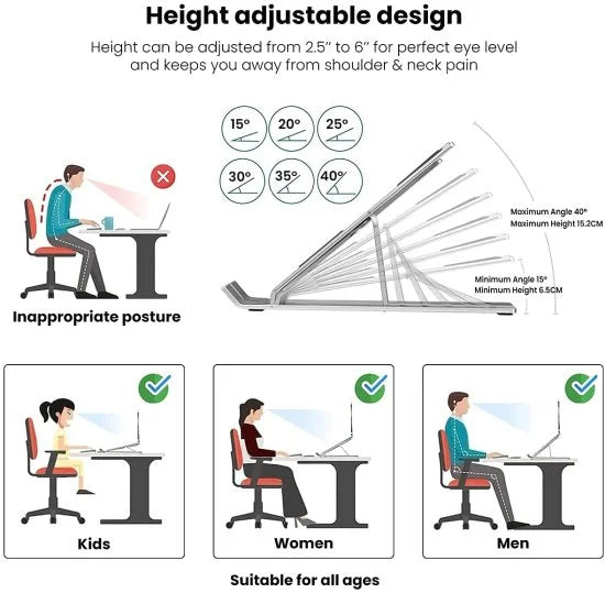 Foldable Aluminium Laptop Stand