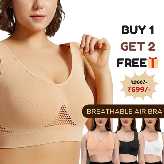 Women's Cotton Solid Air Bra  ( BUY 1 GET 2 FREE🔥)