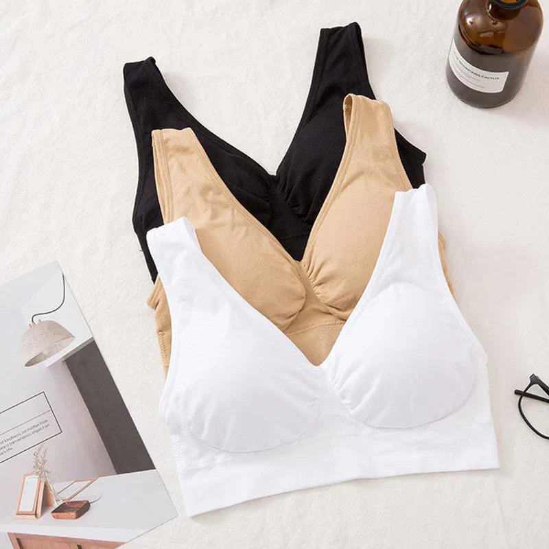 Women's Cotton Solid Air Bra  ( BUY 1 GET 2 FREE🔥)