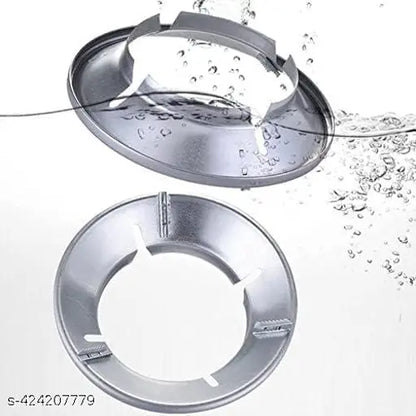 Gas Stove Silver Burner Stand/Gas Saver Jali Ring (Pack 2) Fire & Windproof Energy Saving